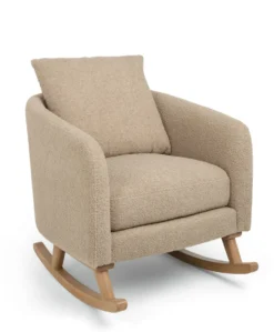 Alma Nursing Chair & Stool - Fawn Boucle