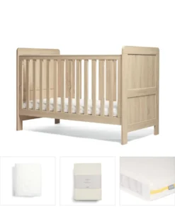 Atlas Cotbed Bundle (4 Piece) - Light Oak