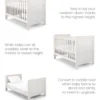 Atlas Cotbed Bundle (4 Piece) - Nimbus White