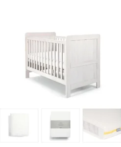 Atlas Cotbed Bundle (4 Piece) - Nimbus White