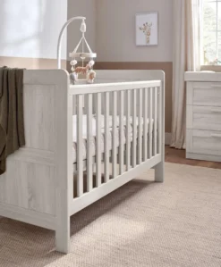 Atlas Cotbed & Luxury Hybrid Twin Mattress Bundle - Nimbus White