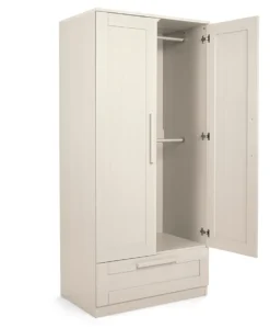 Atlas 3 Piece Cotbed Range with Dresser Changer & Wardrobe - Stone