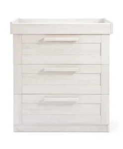 Atlas 3 Piece Small Cotbed Range with Dresser Changer & Wardrobe - White
