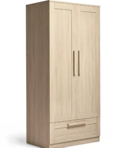 Atlas 3 Piece Small Cotbed Range with Dresser Changer & Wardrobe - Light Oak