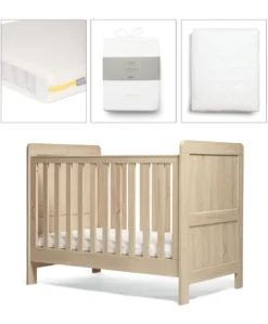 Atlas Small Bundle with Essential Airflow Pocket Spring Mattress (4 Piece) - Light Oak
