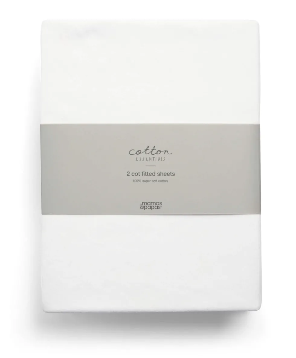 Atlas Small Cotbed Bundle with Essential Airflow Pocket Spring Mattress (4 Piece) - White