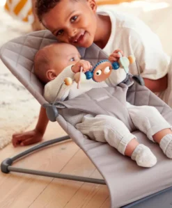 BabyBjörn Baby Bouncer and Toy Bar – Light Beige