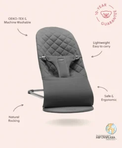 BabyBjörn Baby Bouncer Bliss Woven Petal Quilt - Anthracite