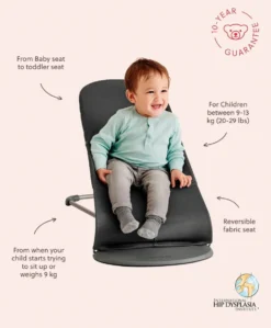 BabyBjörn Baby Bouncer Bliss Woven Petal Quilt - Anthracite