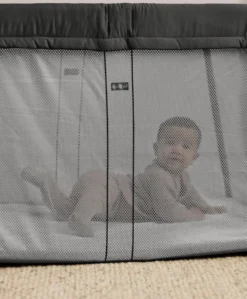 BabyBjörn Travel Cot Light Bundle with Fitted Sheet - Black