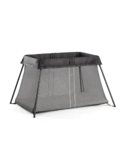 BabyBjörn Travel Cot Light Bundle with Fitted Sheet - Black
