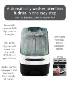 Babybrezza Bottle Washer Pro & Detergent Tablets - White