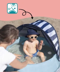 Babymoov Aquani Anti-UV Tent, Paddling Pool & Playpen UPF 50+ - Mariniere