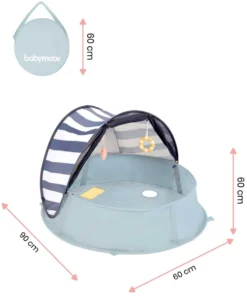 Babymoov Aquani Anti-UV Tent, Paddling Pool & Playpen UPF 50+ - Mariniere