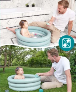 Babymoov 2-in-1 Inflatable Bath Tub & Paddling Pool - Blue