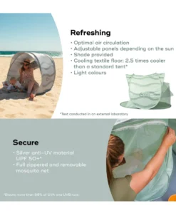 Babymoov Moov & Protect XL Anti UV Refreshing Tent - Green Lagoon