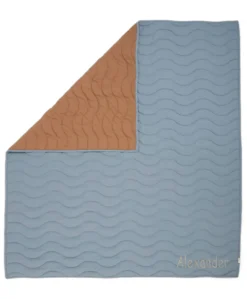 Baby Quilt (3.0 Tog) - Blue Mustard Wave