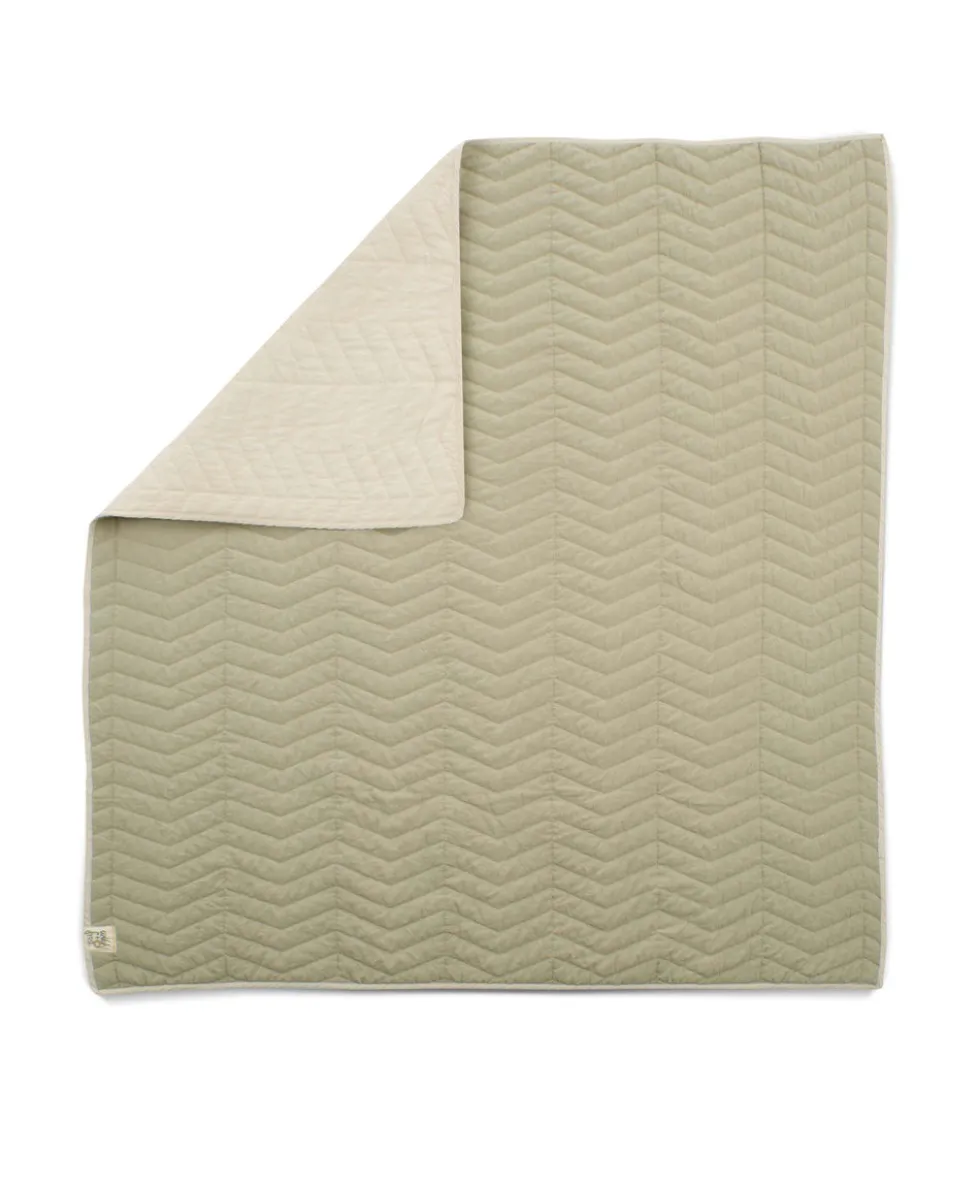 Baby Quilt (3.0 Tog) - Sage Green/Neutral