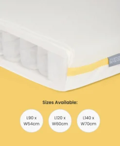 Barton Cotbed With Essential Airflow Pocket Spring Cotbed Mattress Bundle - Oak