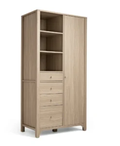Barton Nursery Bundle With Lua Bedside Crib (6 Piece) - Oak