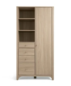 Barton Nursery Bundle With Lua Bedside Crib (6 Piece) - Oak