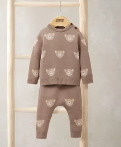Bear Jacquard Knit Set (2 Pieces)