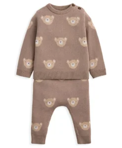 Bear Jacquard Knit Set (2 Pieces)