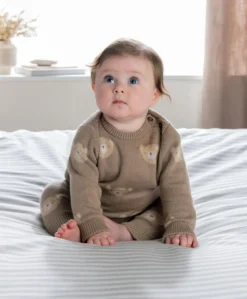 Bear Jacquard Knit Set (2 Pieces)
