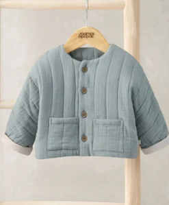 Blue Quilted Jacket