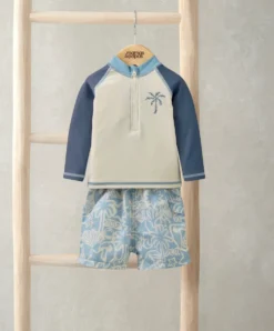 Board Shorts & Long-sleeved Top Outfit Set