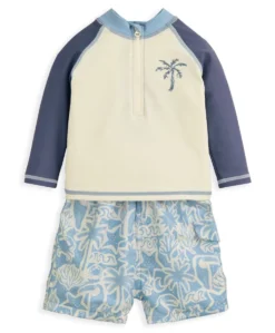 Board Shorts & Long-sleeved Top Outfit Set