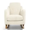 Bowdon Nursing Chair & Footstool Set - Snow Teddy