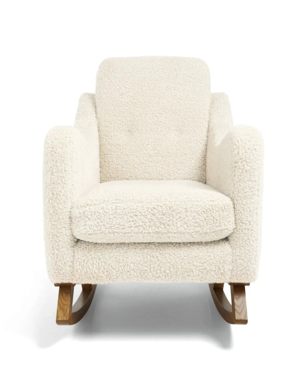 Bowdon Nursing Chair & Footstool Set - Snow Teddy