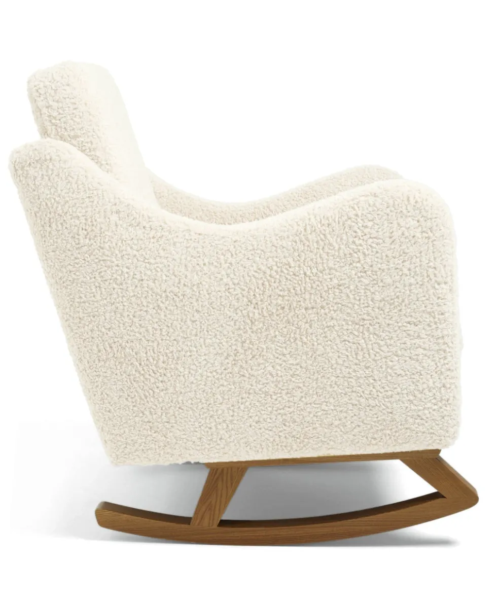Bowdon Nursing Chair & Footstool Set - Snow Teddy