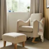 Bowdon Nursing Chair & Footstool Set - Almond Sherpa
