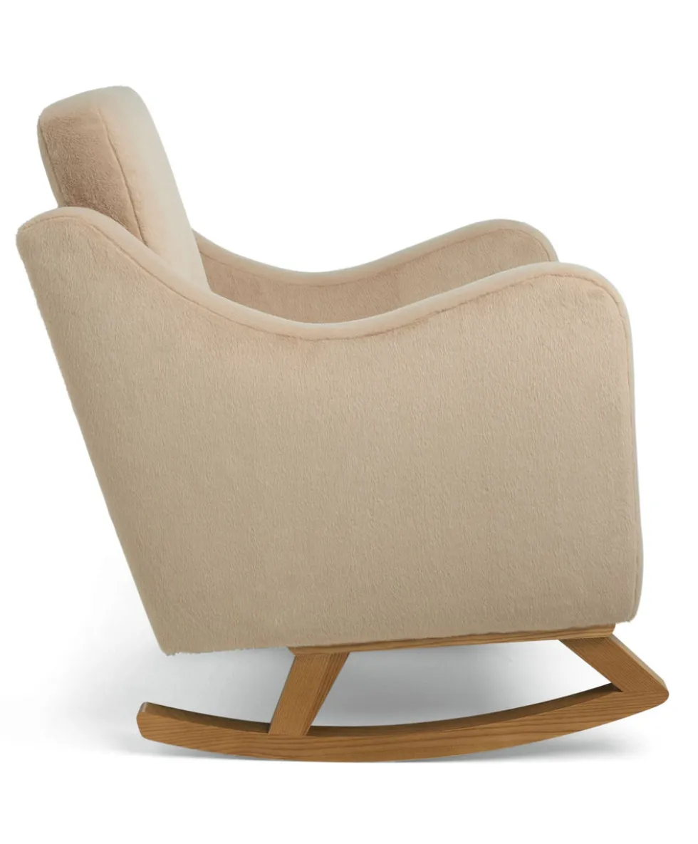 Bowdon Nursing Chair & Footstool Set - Almond Sherpa