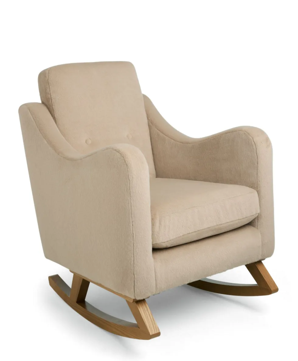 Bowdon Nursing Chair & Footstool Set - Almond Sherpa