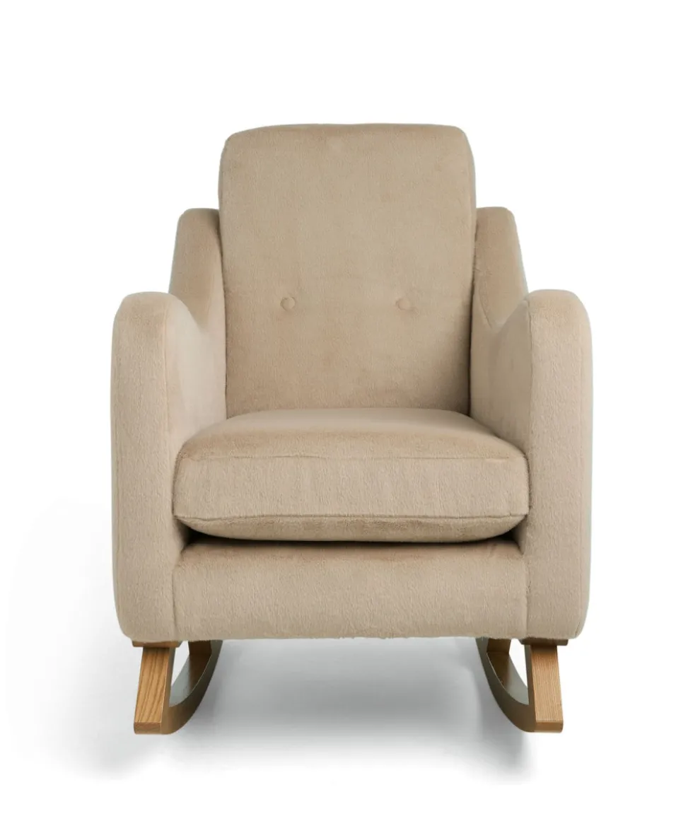 Bowdon Nursing Chair & Footstool Set - Almond Sherpa