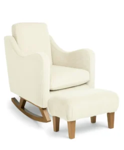 Bowdon Nursing Chair & Footstool Set - Feather Sherpa