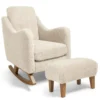 Bowdon Nursing Chair & Footstool Set - Biscuit Teddy
