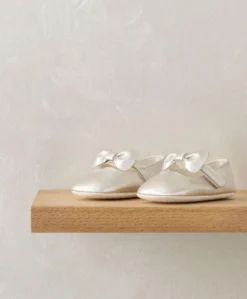 Bow Pram Shoes - Gold