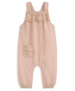 Broderie Dungarees and Bodysuit Outfit Set
