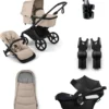 Bugaboo Cub Essential Pushchair Bundle With Cybex Aton B2 i-Size Baby Car Seat - Desert Taupe