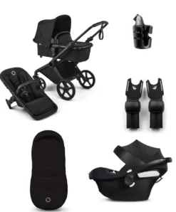 Bugaboo Cub Essential Pushchair Bundle With Cybex Aton B2 i-Size Baby Car Seat - Heritage Black