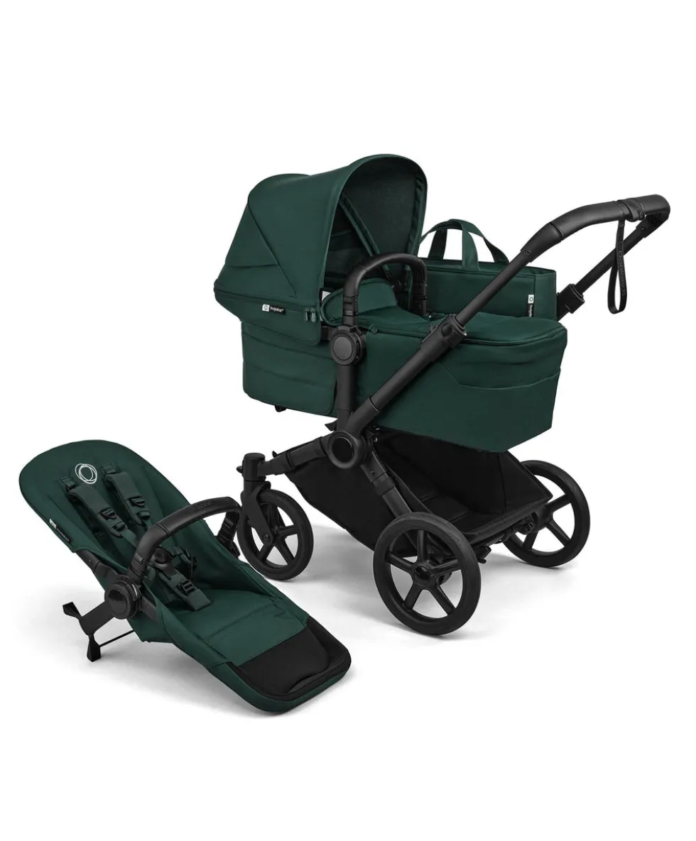 Bugaboo Donkey 6 Double Essential Pushchair Bundle (5 Pieces) - Fern Green
