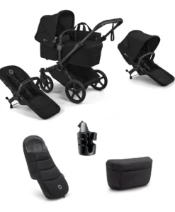 Bugaboo Donkey 6 Double Essential Pushchair Bundle (5 Pieces) - Heritage Black