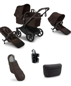 Bugaboo Donkey 6 Double Essential Pushchair Bundle (5 Pieces) - Cocoa Brown