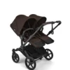 Bugaboo Donkey 6 Double Ultimate Pushchair Bundle With Cybex Cloud T i-Size Rotating Baby Car Seat & Base (8 Pieces) - Cocoa Brown