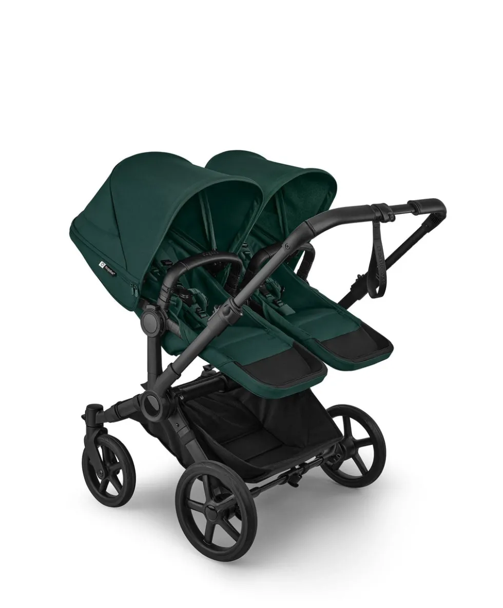 Bugaboo Donkey 6 Double Ultimate Pushchair Bundle With Cybex Cloud T i-Size Rotating Baby Car Seat & Base (8 Pieces) - Fern Green