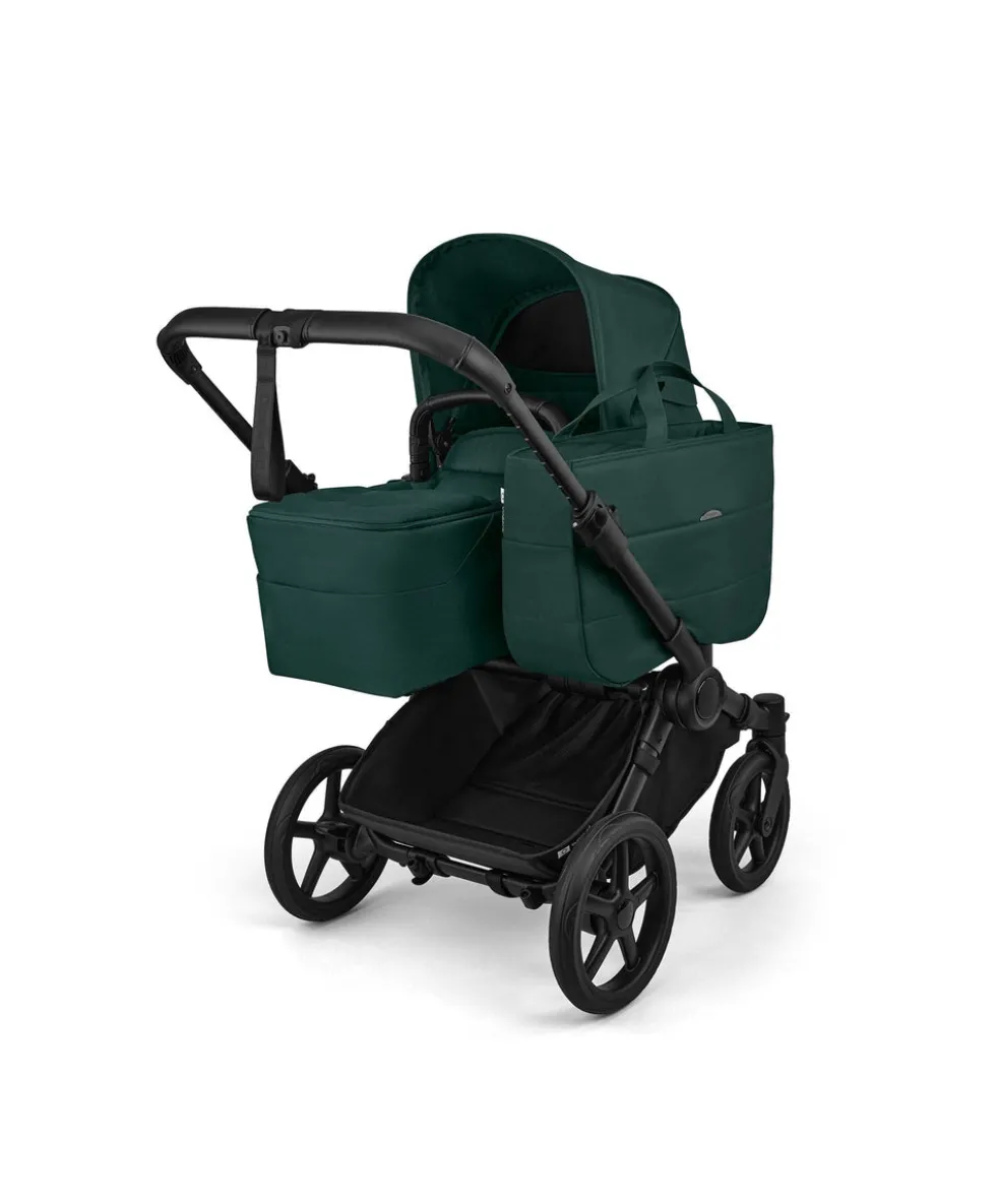 Bugaboo Donkey 6 Double Ultimate Pushchair Bundle With Cybex Cloud T i-Size Rotating Baby Car Seat & Base (8 Pieces) - Fern Green